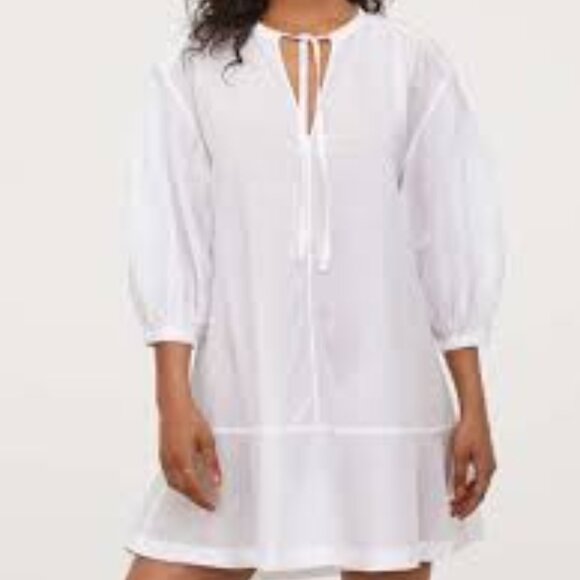 H&M White Lightweight Cotton Tunic  Size XL - Picture 1 of 12
